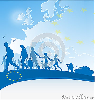 immigration background Vector Illustration