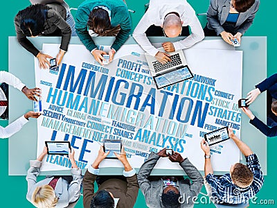 Immigration International Government Law Customs Concept Stock Photo