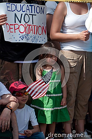 Immigration Protest at White House Editorial Stock Photo