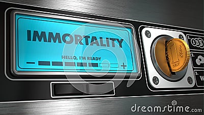 Immortality in Display on Vending Machine. Stock Photo