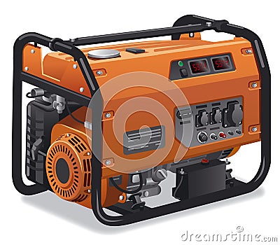 Immovable power generator Vector Illustration