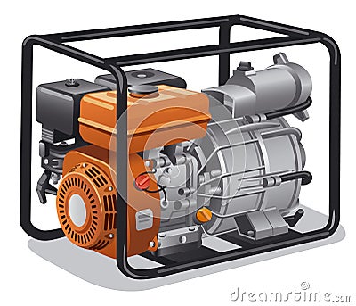 Immovable power generator Vector Illustration