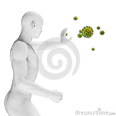 Immune defense Cartoon Illustration