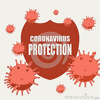 Immune protection system. Vector Illustration