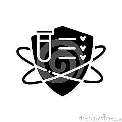 Immune system testing glyph icon Vector Illustration