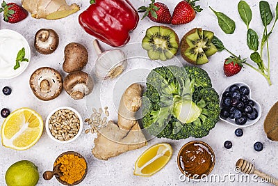 Immunity boosters food Stock Photo