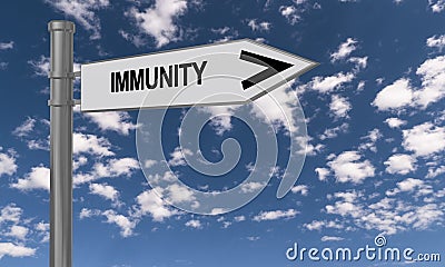 immunity traffic sign Stock Photo