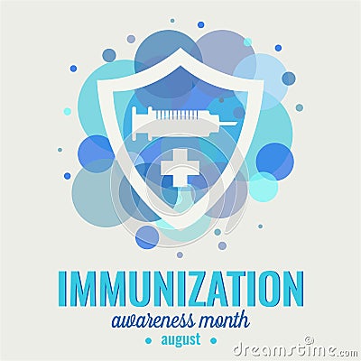 Immunization awareness month Vector Illustration