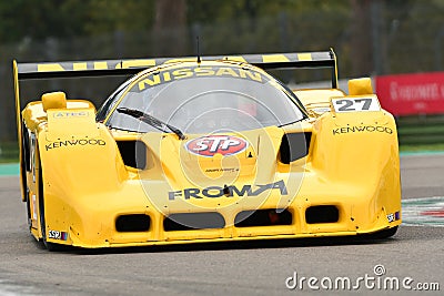 Imola Classic 26 October 2018: NISSAN R90 CK 1990 driven by Pierre-Alain FRANCE and Erwin FRANCE during practice session on Imola Editorial Stock Photo