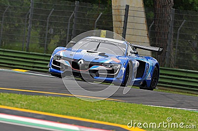 Imola, May 2016: Renault R.S. 01 in action driven by unknown during practice of Renault Sport Trophy Championship on Imola Circuit Editorial Stock Photo