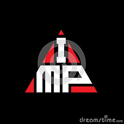 IMP triangle letter logo design with triangle shape. IMP triangle logo design monogram. IMP triangle vector logo template with red Vector Illustration