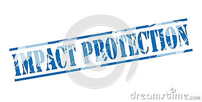 Impact protection blue stamp Stock Photo