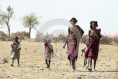 Impending famine by climate change, Ethiopia Editorial Stock Photo