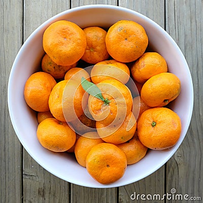 Imperfect organic satsuma mandarins Stock Photo