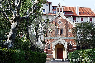 The Imperial Chapel Building in Biarritz , France Stock Photo