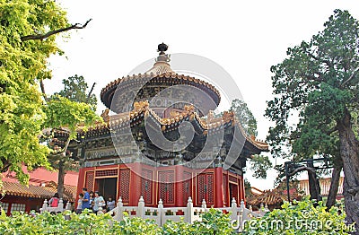 Imperial Garden - The Forbidden City Editorial Stock Photo