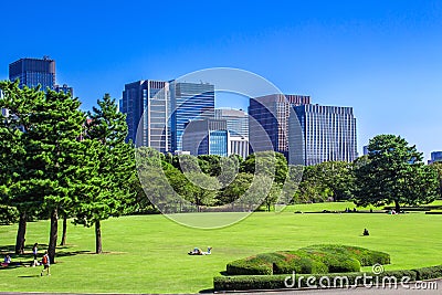 Imperial Palace East Gardens in Tokyo, Japan Editorial Stock Photo