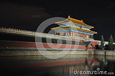 Imperial Palace (Forbidden City) night Stock Photo