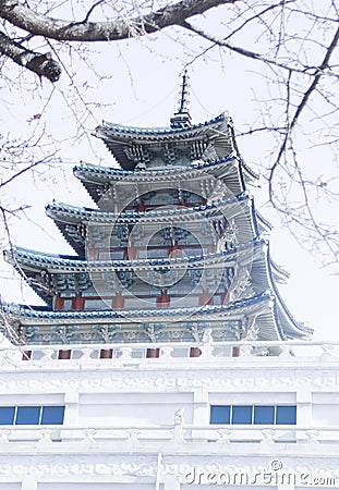 The Imperial Palace, South Korea scenic spot - Gyongbokkung National Palace Museum Editorial Stock Photo