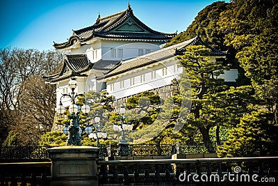 Imperial palace Tokyo garden Stock Photo