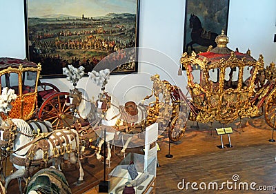 Vienna: coronation carriage Imperial wagen Editorial Stock Photo