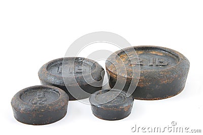 Imperial weights. Stock Photo