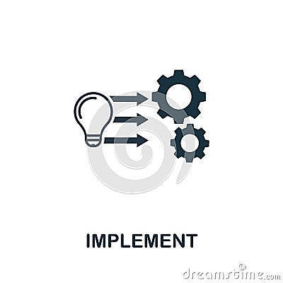 Implement icon. Creative element from business administration collection. Simple Implement icon for web design, apps and software Stock Photo