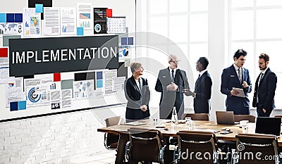 Implementation Achieve Effect Installing Perform Concept Stock Photo