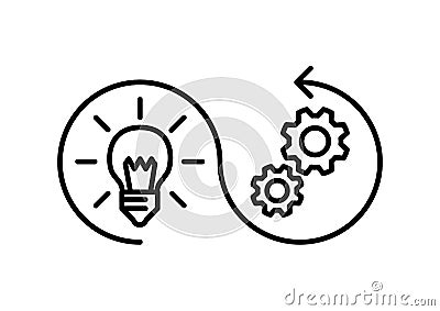 Implementation icon, vector illustration Vector Illustration