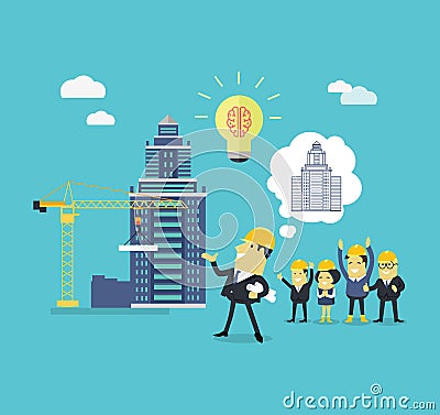 Implementation Ideas Architect Vector Illustration