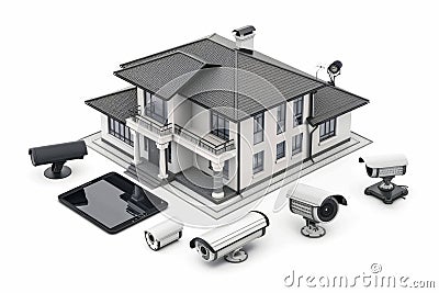 Implementing advanced surveillance systems, security cameras, and monitoring technology ensures comprehensive safeguarding. Cartoon Illustration