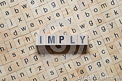Imply word concept on cubes Stock Photo