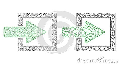 Import Arrow Icon - Vector Triangular Mesh Vector Illustration