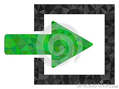 Import Arrow Triangle Lowpoly Flat Icon Vector Illustration