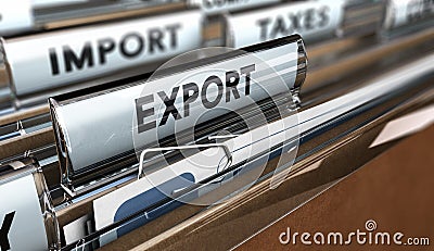 Import Export Company Cartoon Illustration