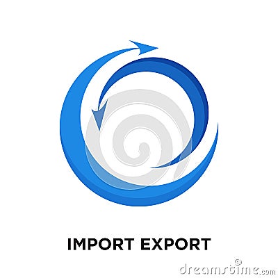 import export logo isolated on white background for your web, mo Vector Illustration