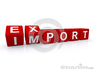 Import export sign Stock Photo
