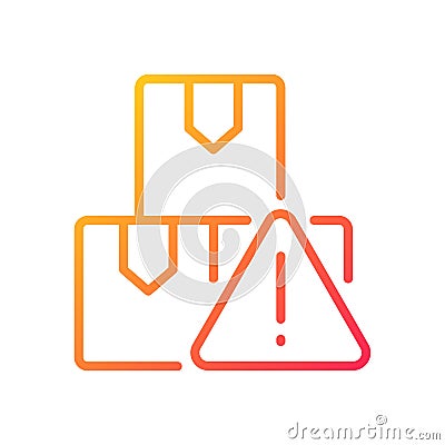 Import regulations gradient linear vector icon Vector Illustration