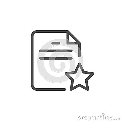 Important affairs line outline icon Vector Illustration