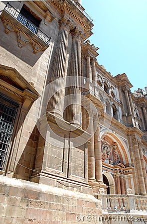 Important building in downtown Malaga in Spain Stock Photo