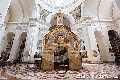 Porziuncola in the church of santa chiara, in santa maria degli angeli, assisi Editorial Stock Photo