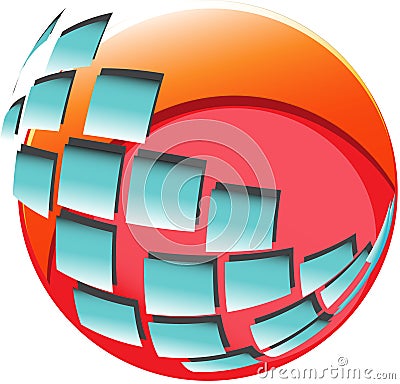 Modern data center logo icon vector Vector Illustration