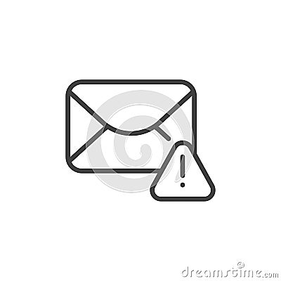 Important email message line icon Vector Illustration