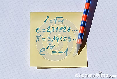 Important Euler equation Stock Photo