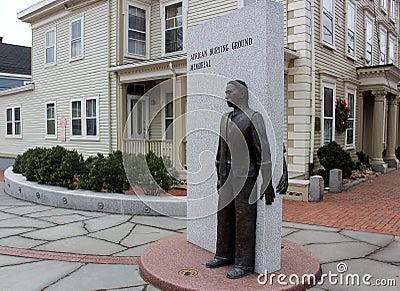 An important piece of history seen in depiction of African Burying Ground Memorial, Portsmouth, New Hampshire, 2018 Editorial Stock Photo