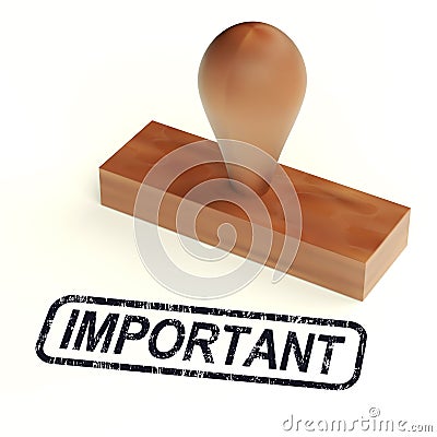 Important Rubber Stamp Shows Critical Information Stock Photo