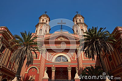 Imposing Church in Santiago, Chile Stock Photo