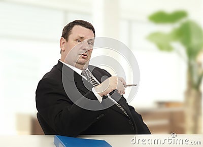 Imposing recruiter beginning stress interview Stock Photo