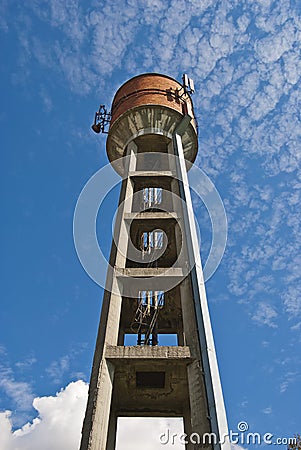 Imposing water tower Stock Photo