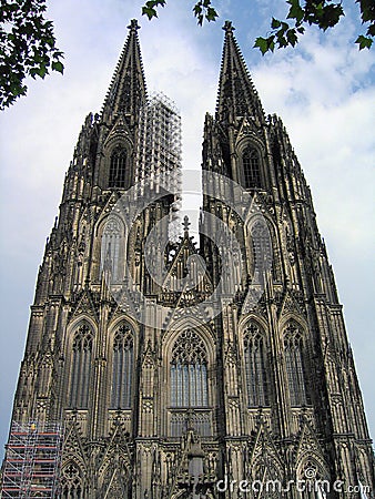 Cologne Cathedral with imposing western Fascade, North Rhine-Westphalia, Germany Stock Photo